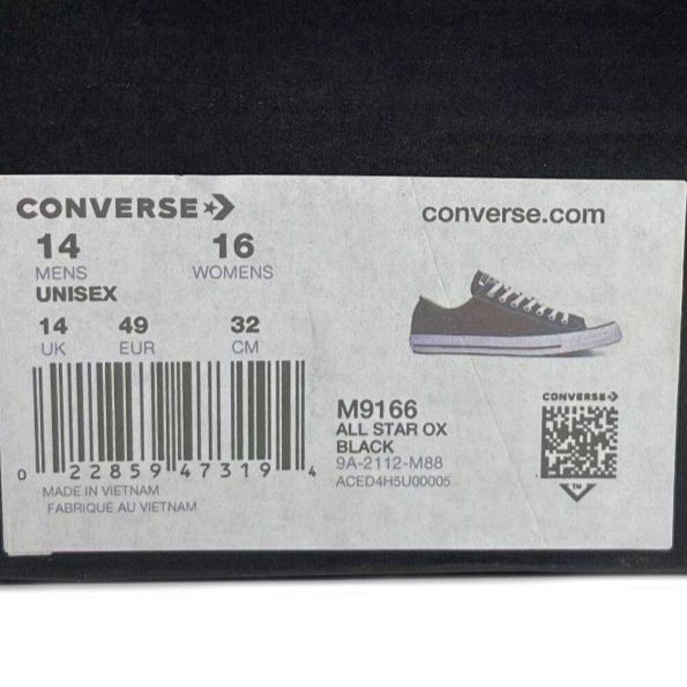 Converse Chuck Taylor All Star Unisex M-SZ14  W-SZ16 Black Low Top Sneakers NEW - Picture 7 of 7